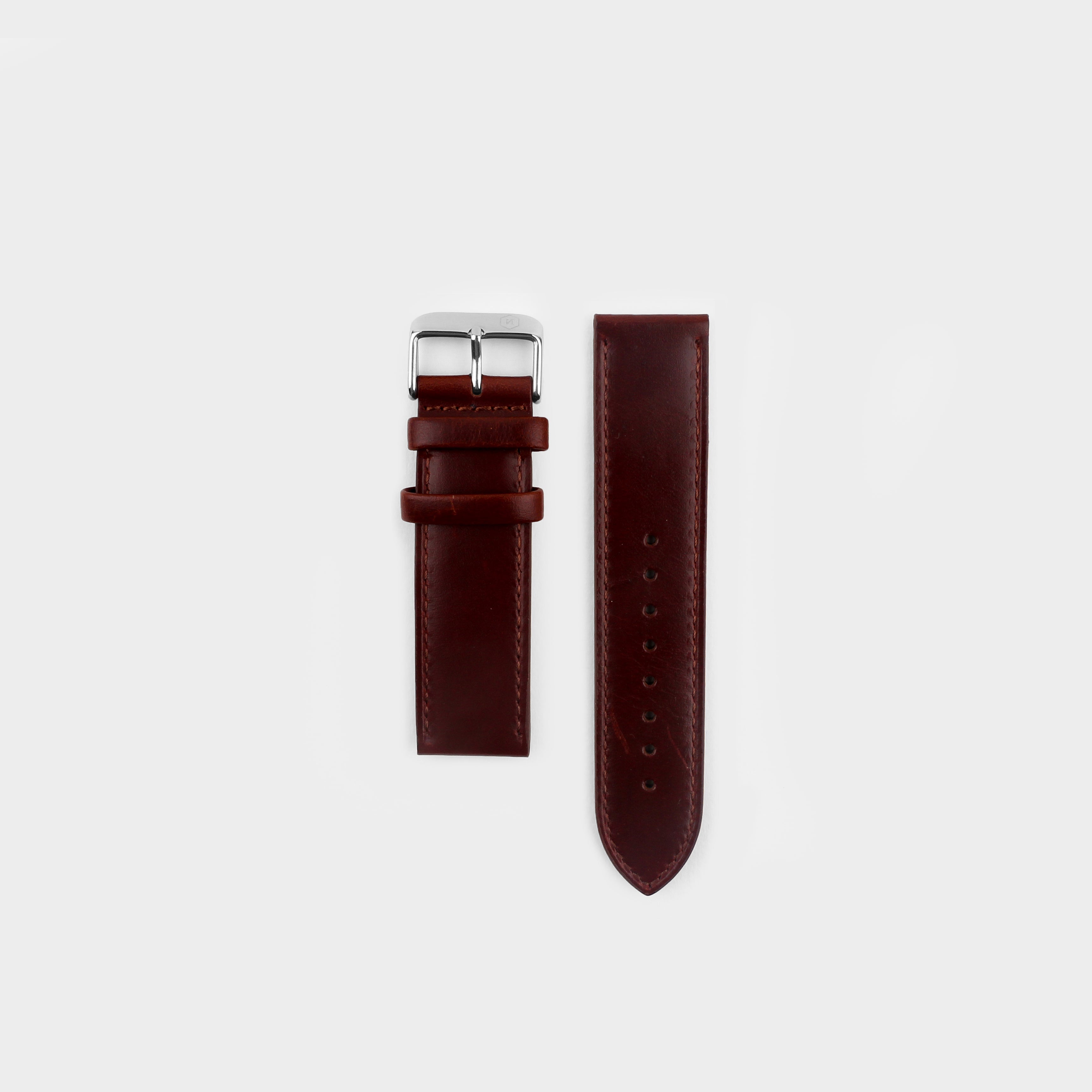 Burgundy Leather Strap 22mm