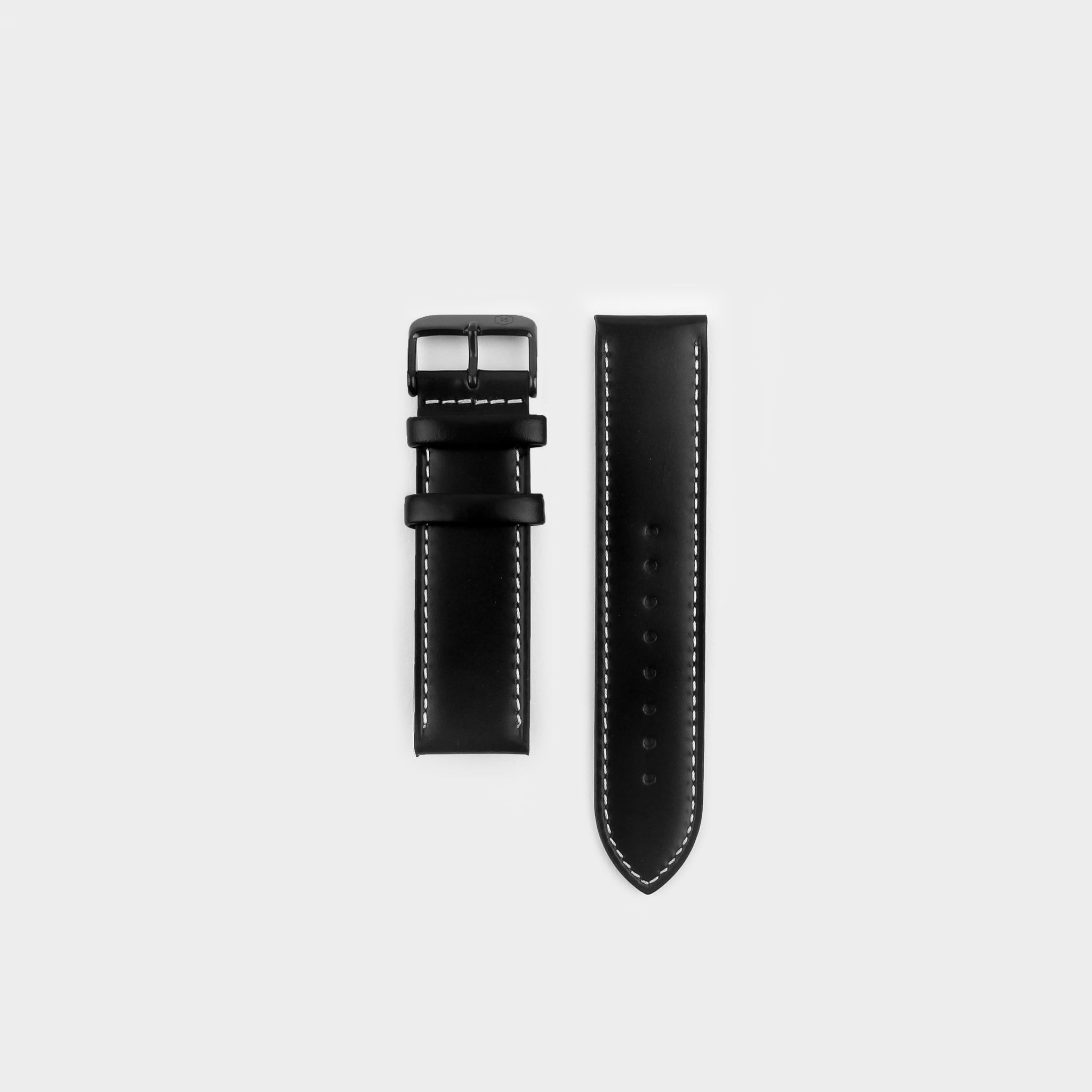 Black Leather Strap 22mm
